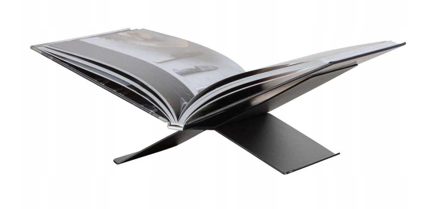 Wood Stojak BROOK na książki metal czarny 12 x 29 x 17 cm_OUTLET