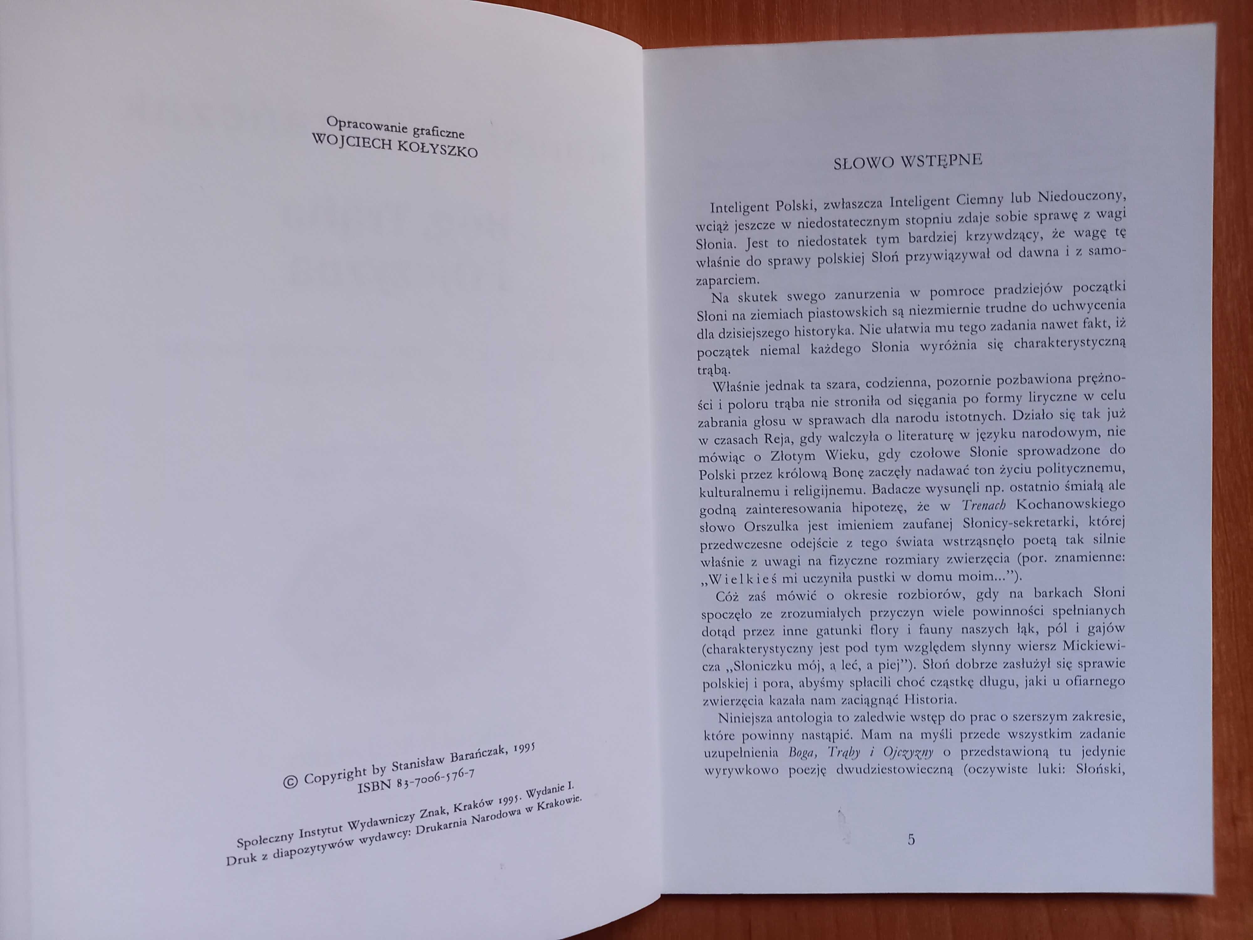 Stanisław Barańczak : Bóg, Trąba i Ojczyzna : Słoń a Sprawa Polska...