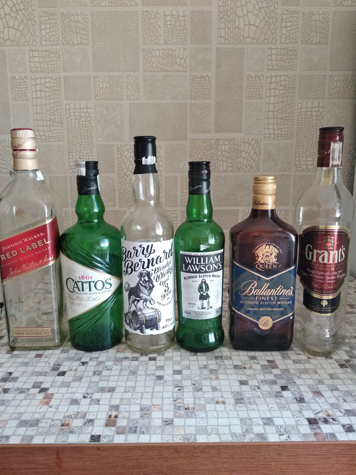 Бутылки от виски 0,7 - 1,5 л
