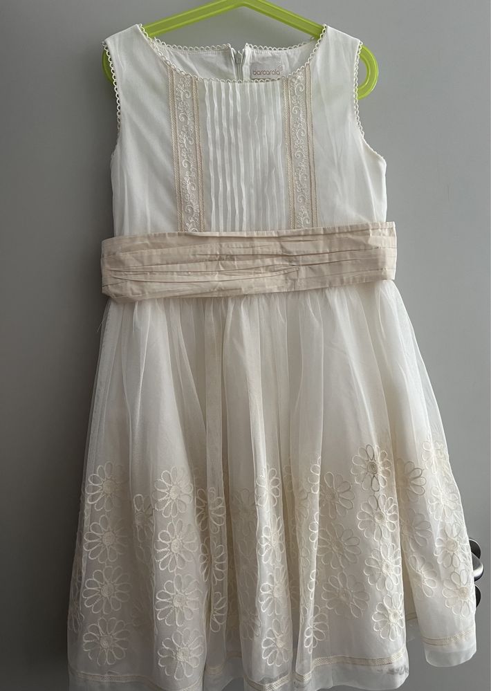 Vestido de cerimónia Barcarola 12 anos cor Branco e creme