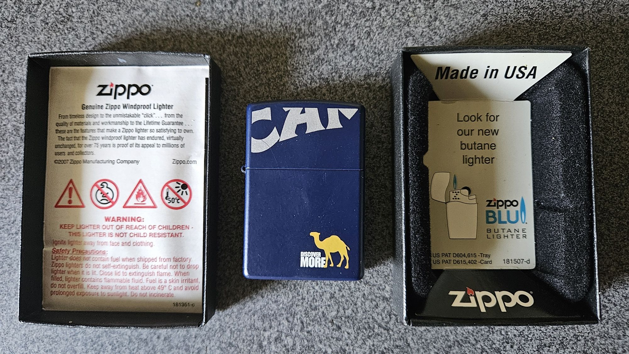 Zapalniczka ZIPPO CAMEL DIscover More Navy Blue Matte rok 2010