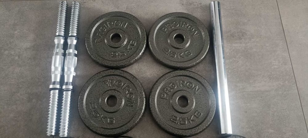 Zestaw hantli żeliwnych PROIRON regulowany zestaw hantli 2 w 1 5-20 kg