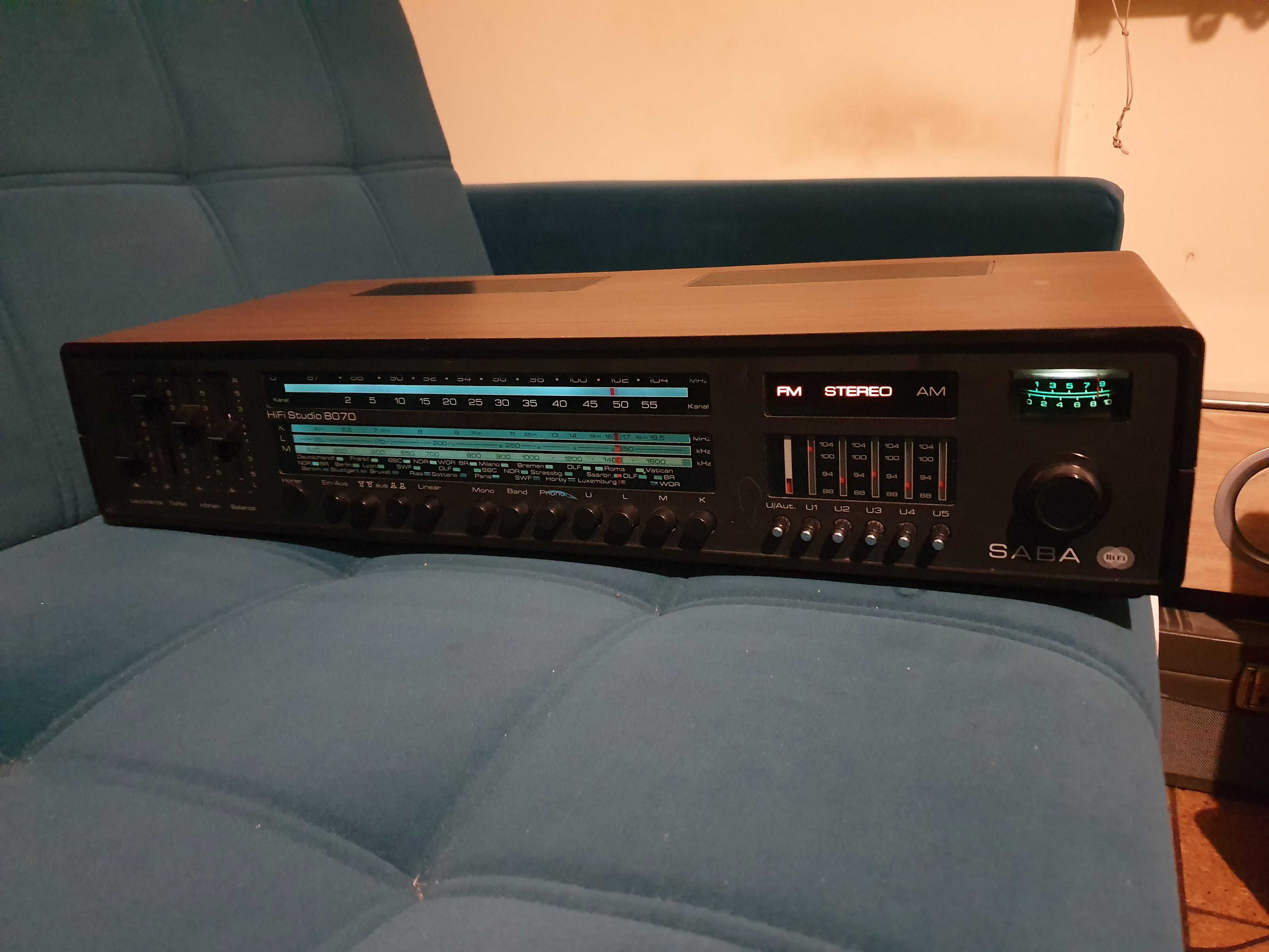 Stary zabytkowy amplituner Saba hifi studio 8070 radio wzmacniacz
