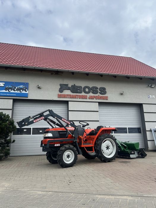 Mini - traktorek japoński Kubota GL201 z ładowaczem i broną aktywną