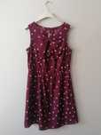 Vestido bordô às bolas tamanho 38 da primark
