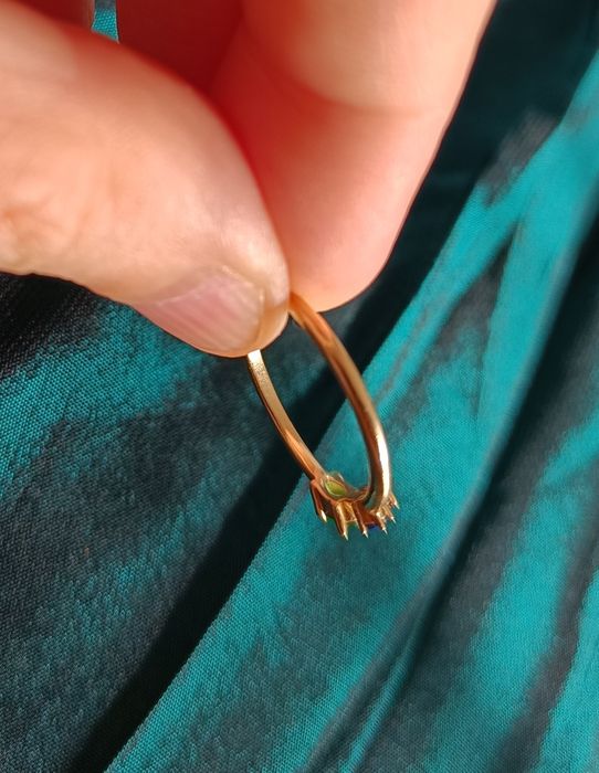 Pierścionek złoty 3 kamienie, Jubiler Yes, roz13, pr585