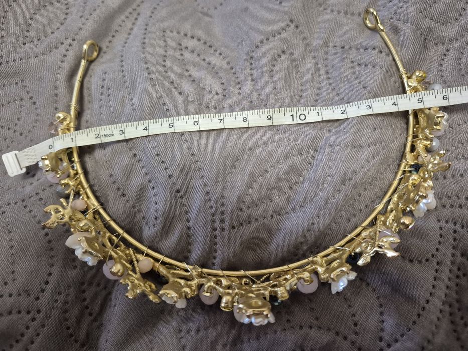 Металева діадема з каміннями, нова, діаметр 15 см