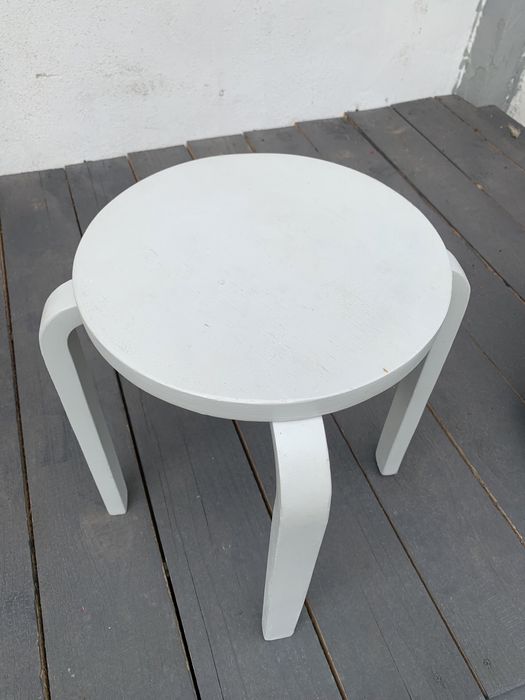 Taboret drewniany malowany 46x42 cm (2szt)
