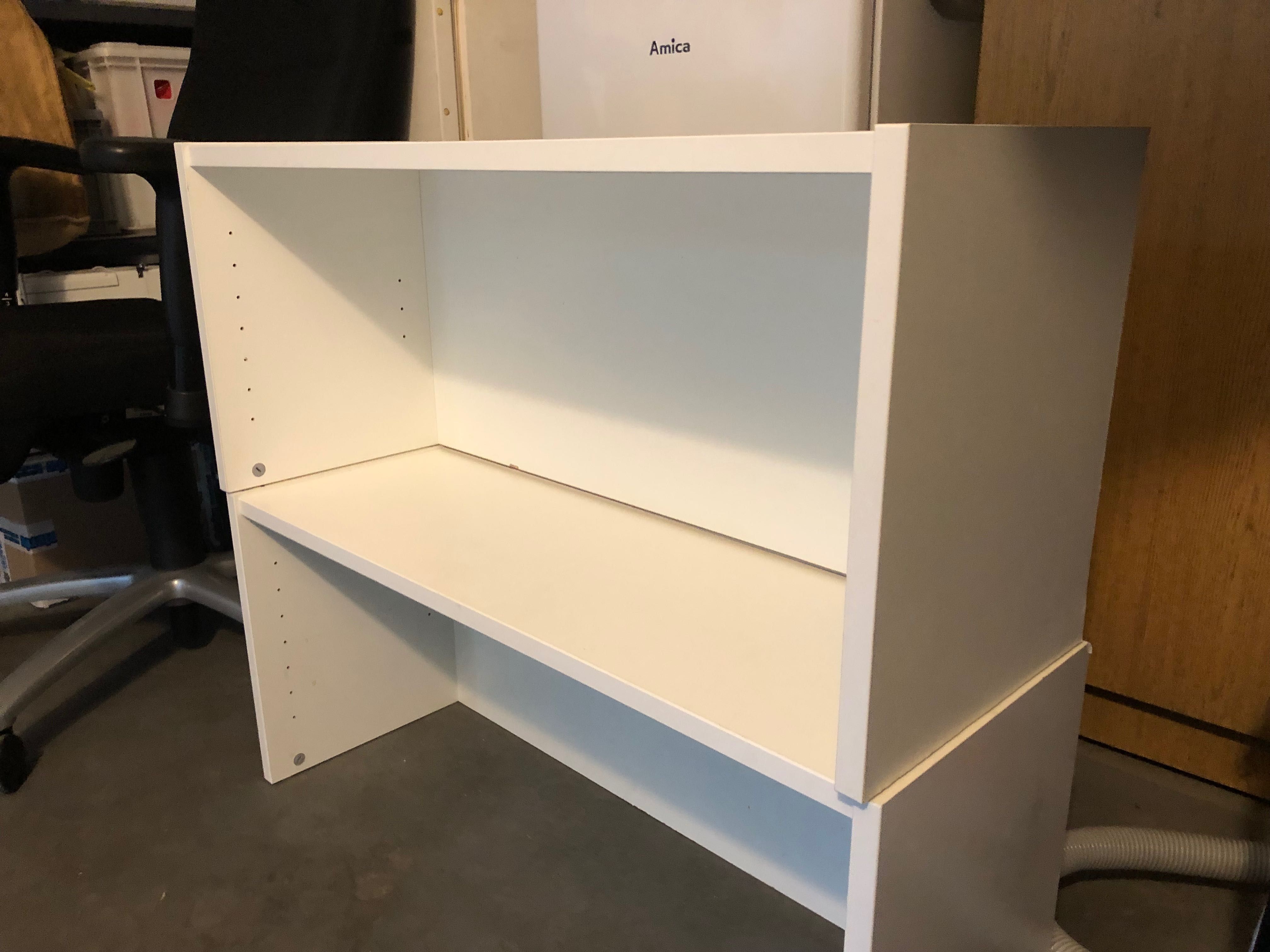 Dwie nadstawki Ikea Billy 80x28x35 cm białe