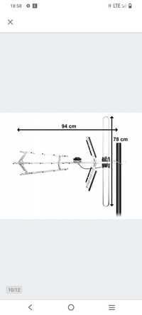 Antena Kierunkowa DVB-T2  Blow ATD27S Combo LTE + Zasilacz 12V