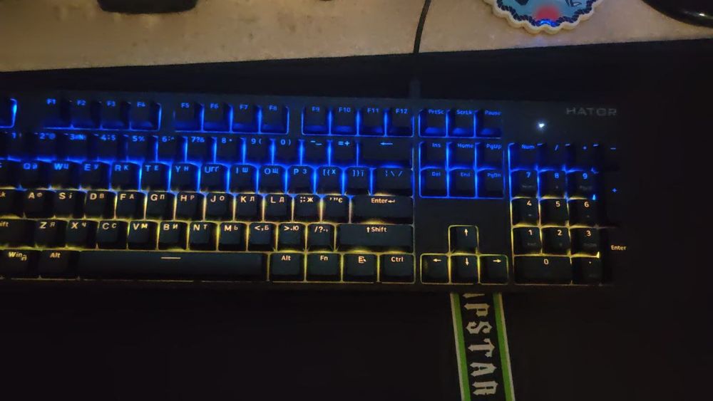 Ігрова клавіатура Hator Rockfall 2 Mecha indigo Black (HTK-715)