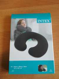 Подушка надувная туристическая для путешествий INTEX