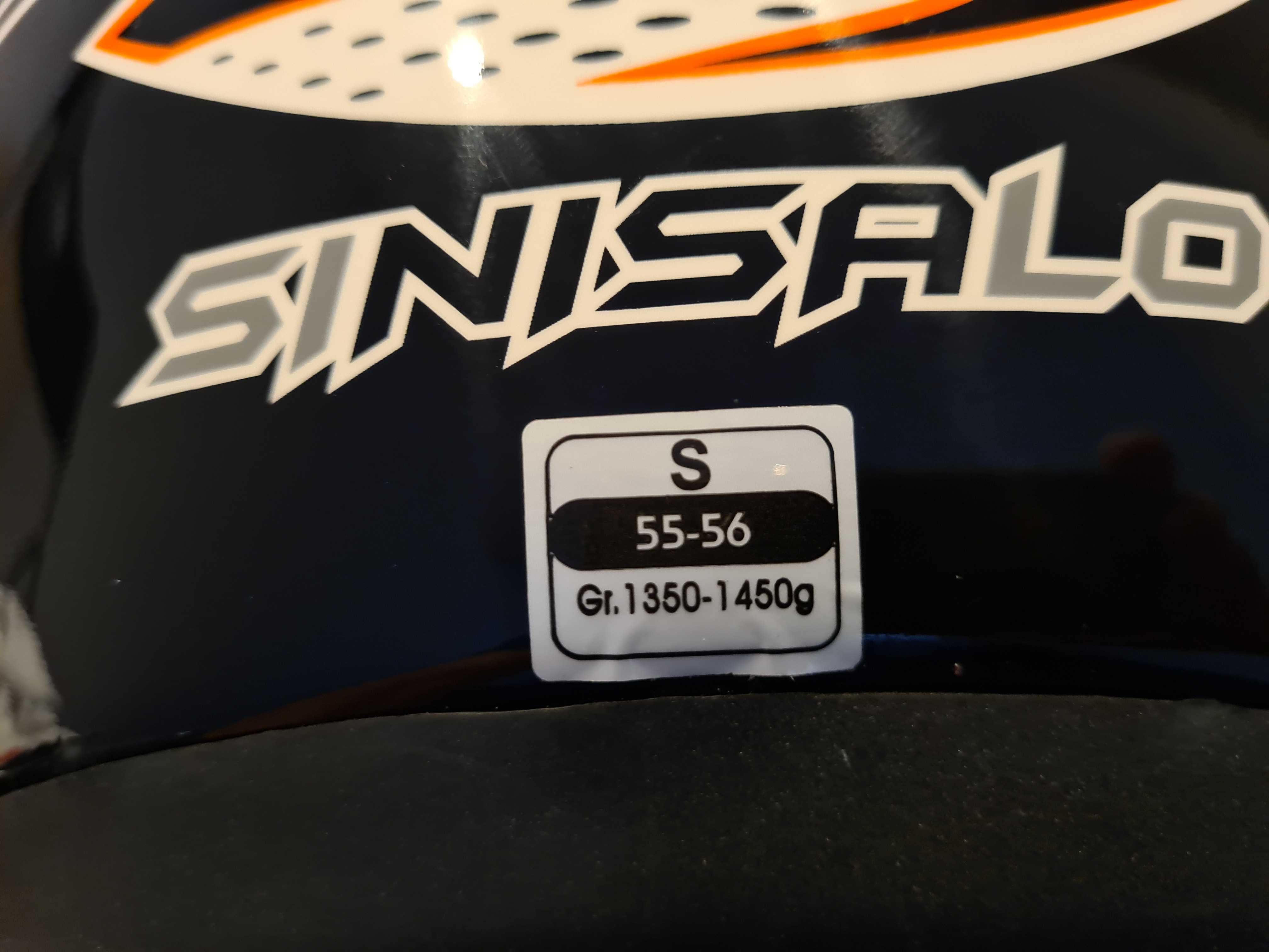 Capacete Sinisalo, novo, tamanho S com óculos