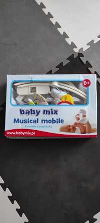 Karuzela z pozytywką pluszowe króliki i pieski do łóżeczka baby mix