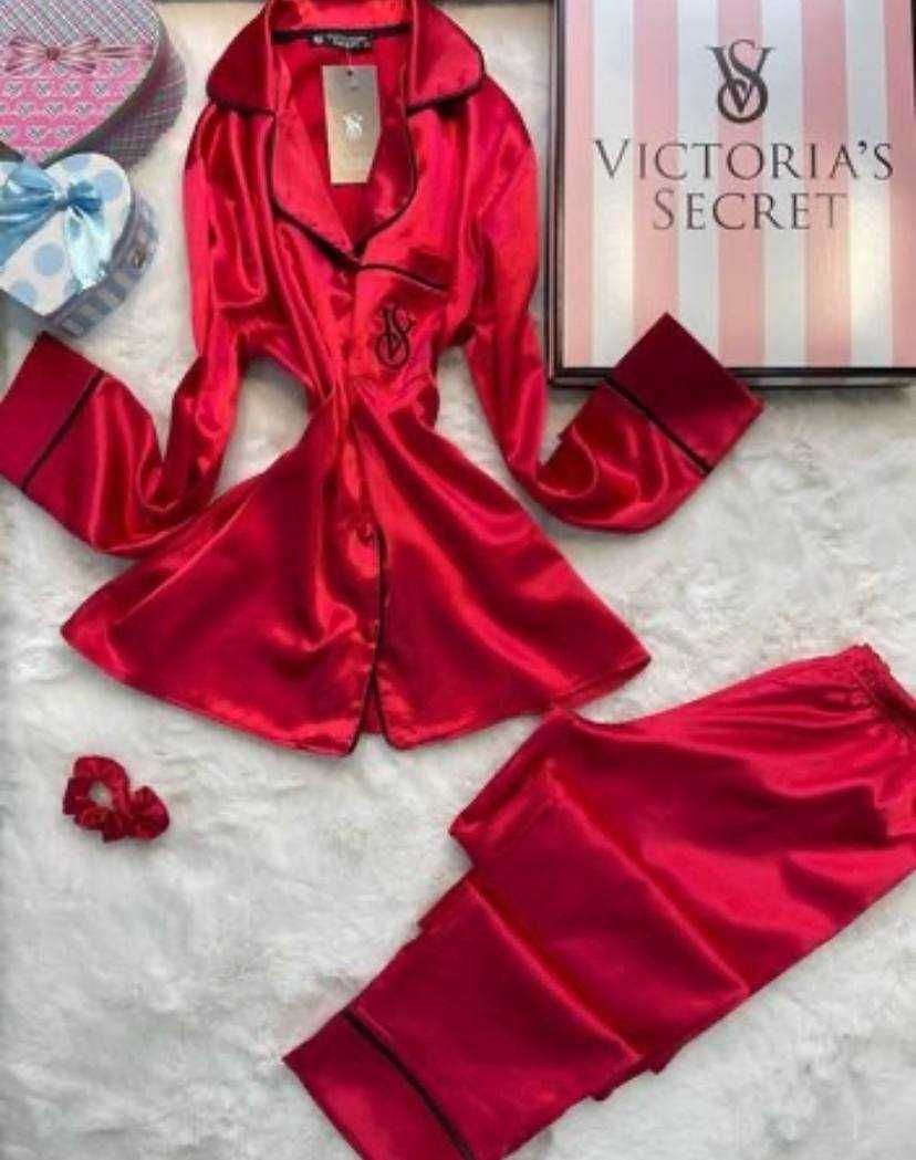 ПИЖАМА ДЕВУШКЕ красная Victoria Secret топовая скидка -60%