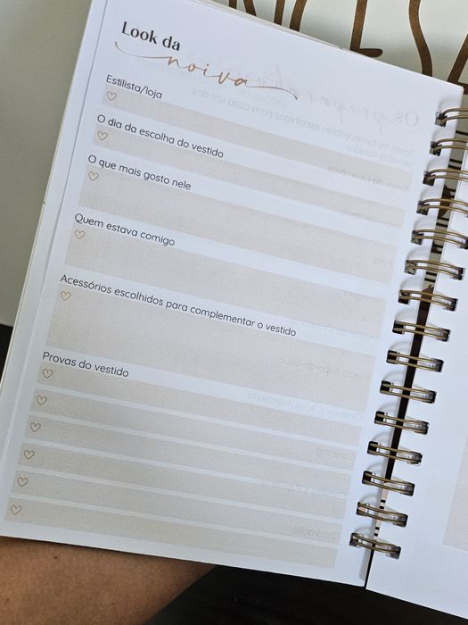 Agenda planner noiva