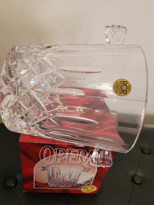 Balde de gelo cristal lapidado . Novo com caixa