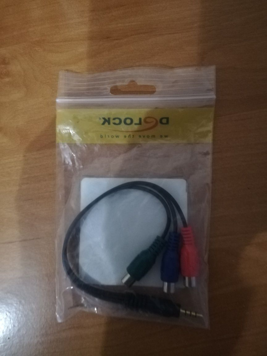 Kabel audio 3.5 mm - 3 x RCA DELOCK, 24 cm