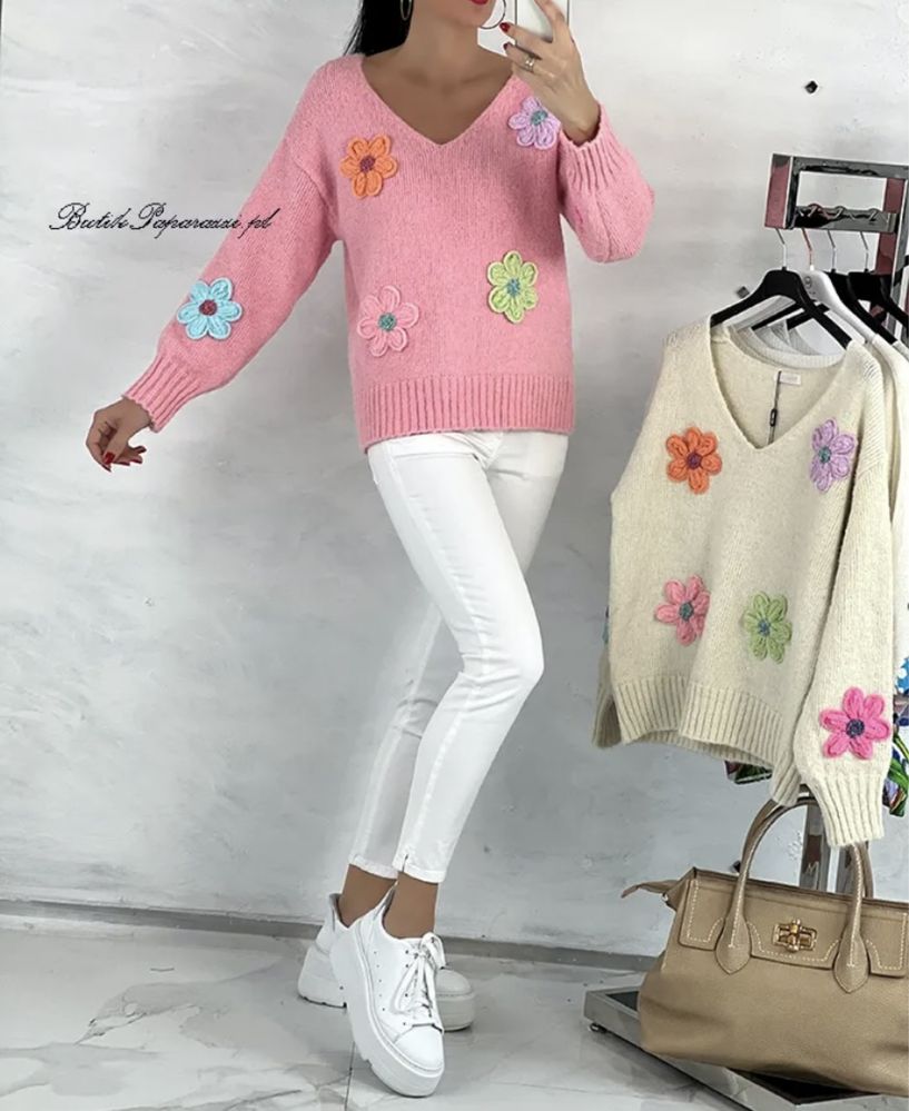 Sweter Kwiaty 3D Italy