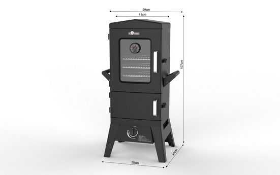 WĘDZARNIA+GRILL GAZOWY El Fuego Portland W2 z szybą Solidny +Reduktor