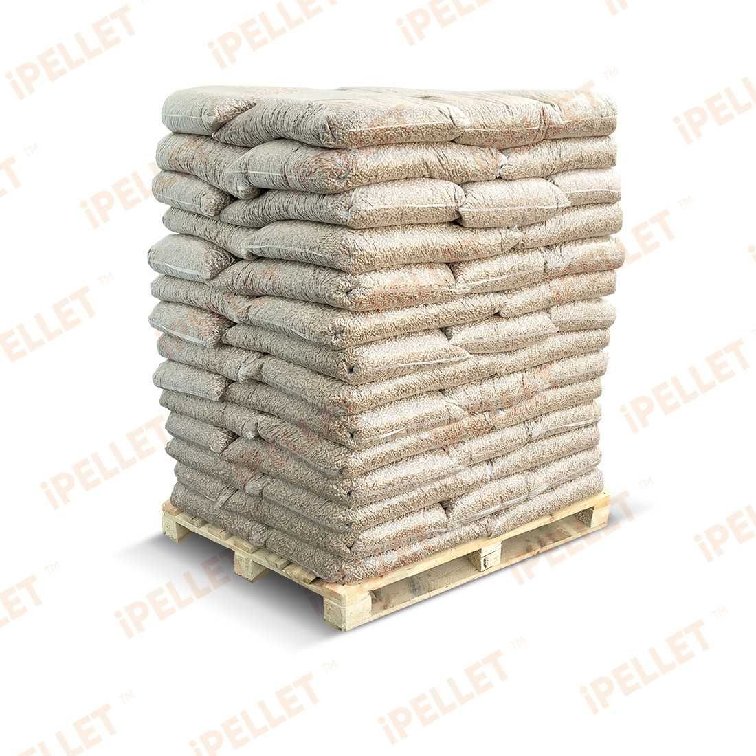 iPELLET Pellet drzewny klasy A1 – czysta sosna 65 worków na palecie
