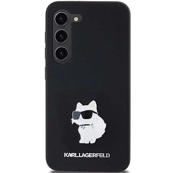 Etui Karl Lagerfeld Silicone Choupette Metal Pin na Samsung Galaxy S23