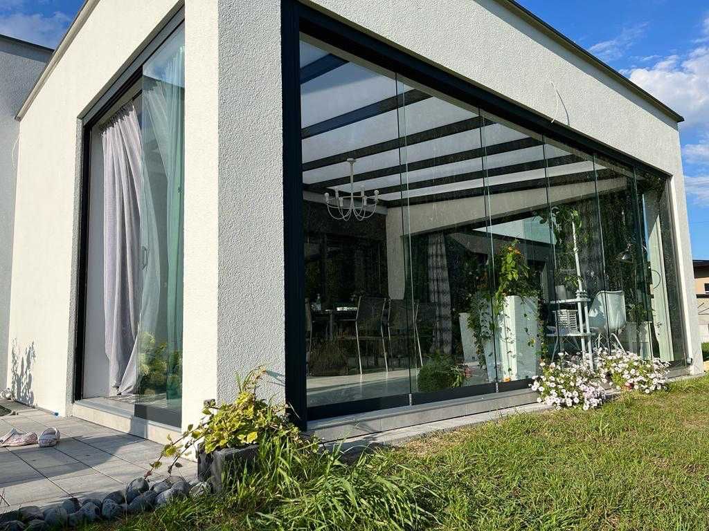 Zadaszenia tarasu i zabudowa - szkło, poliwęglan, drzwi przesuwne | WW