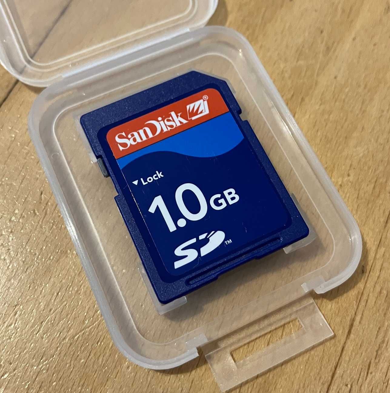 Karta pamięci SD card 1GB firmy SanDisk. Nieużywana.