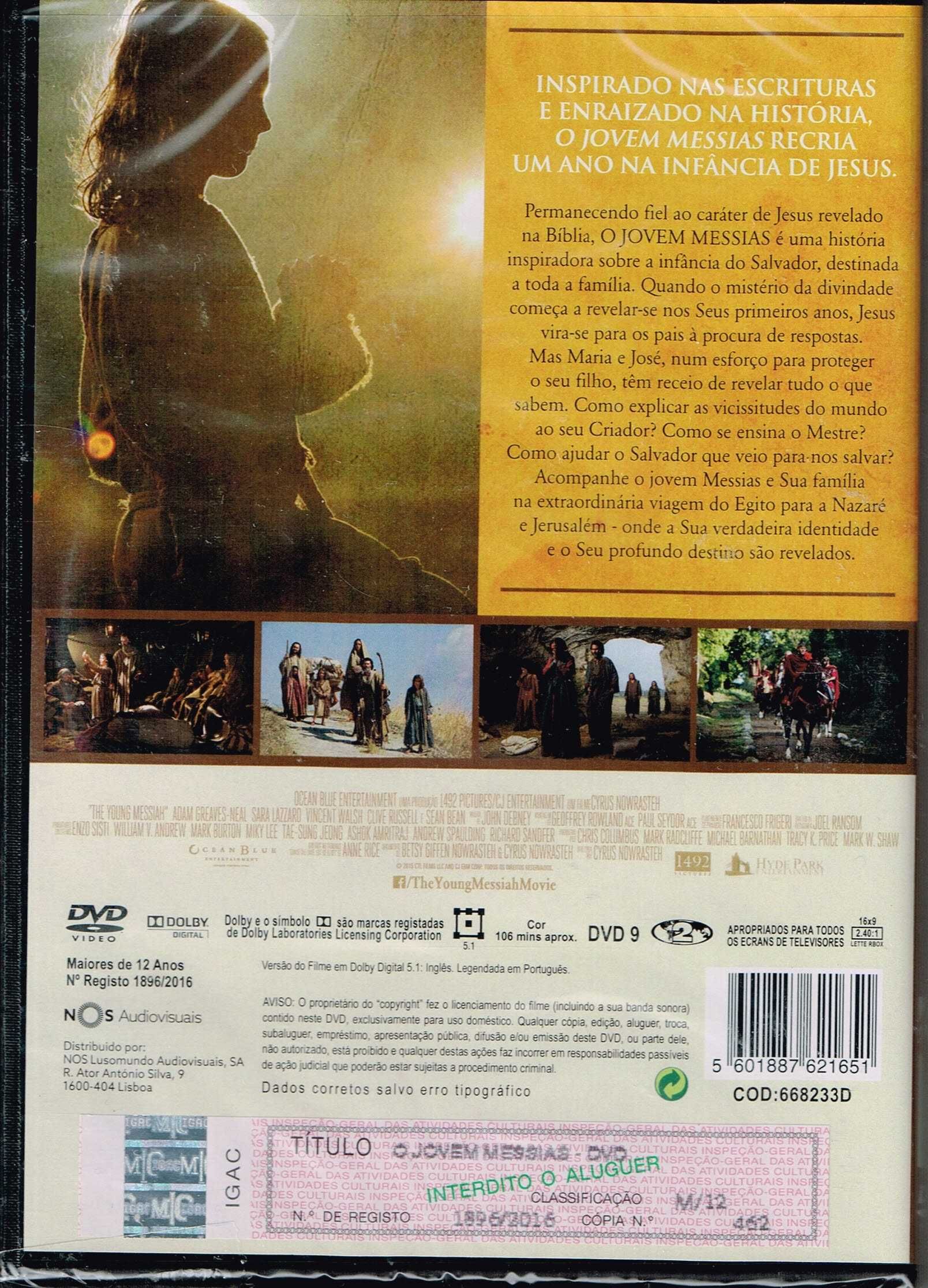 Filme em DVD: O Jovem Messias - NOVO! SELADO!