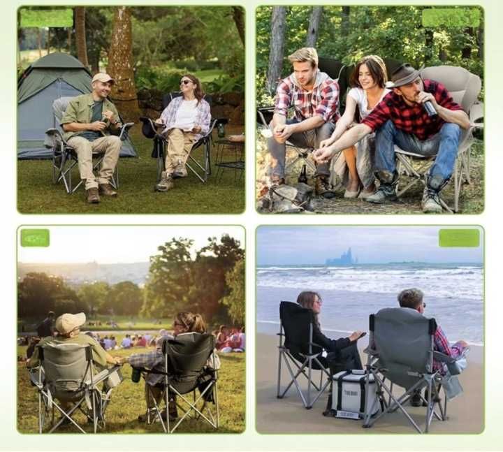 Składane krzesło  FUNDANGO czarne z tkaniny oxford 57x92x99 cm