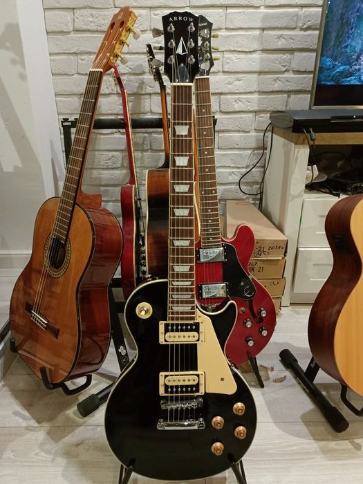 Gitara Elektryczna Arrow LP22 Open Black - Nowa/Okazja/Wyprzedaż