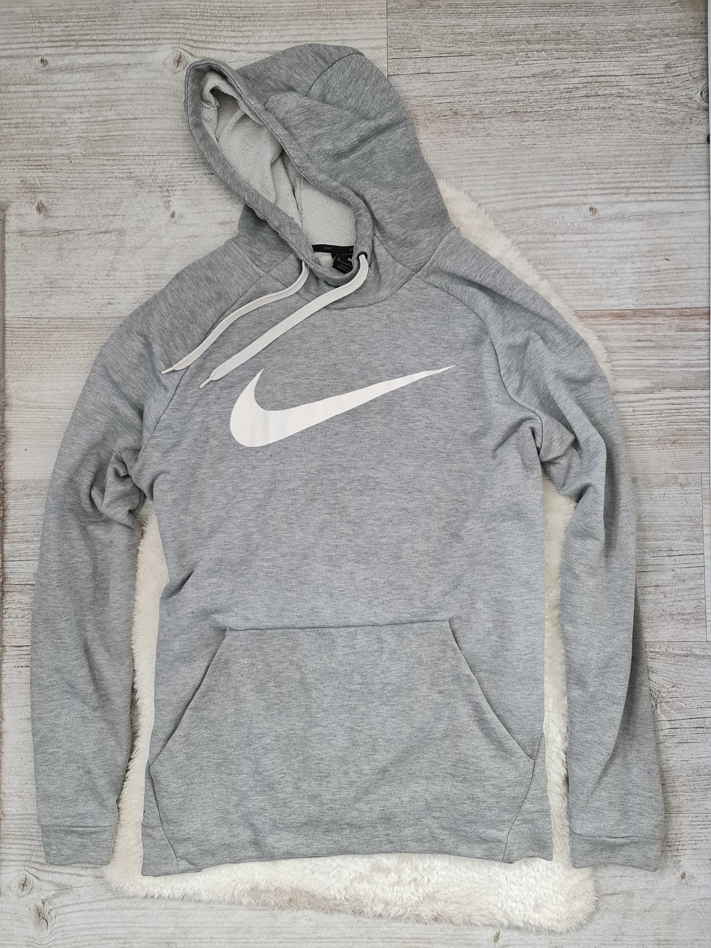 Bluza z kapturem Nike Swoosh Rozmiar XL Szara Oryginalna Logo