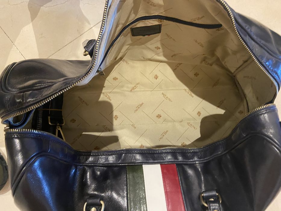 Saco viagem em pele genuina