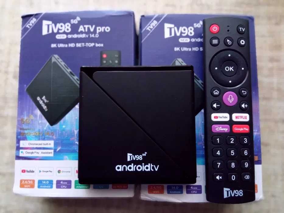 Смарт Приставка Q5 ATV Android 14 Голос поиск Xiaomi аналог+SWEET TV