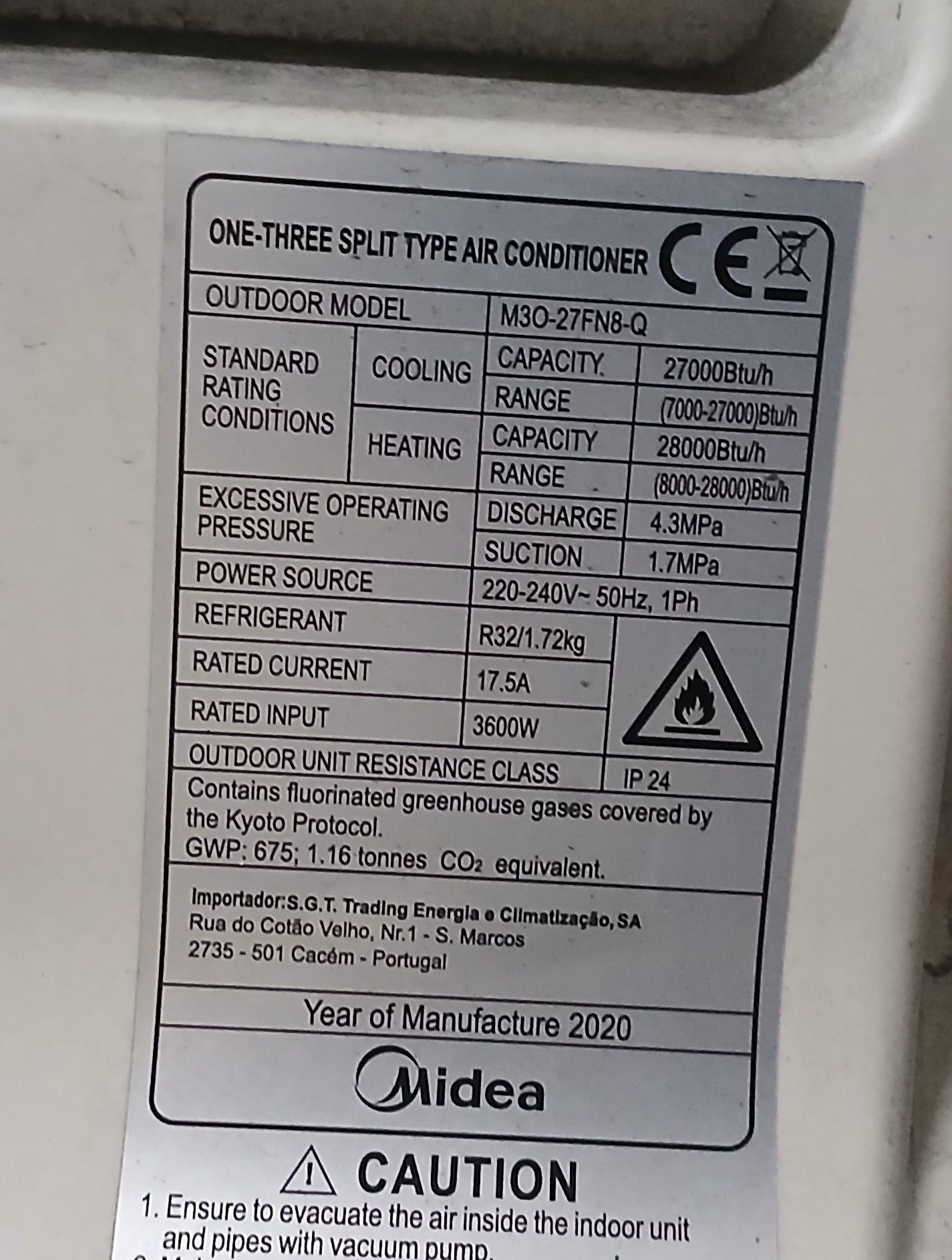 Midea multi-split midea m30a-27hfn8-q