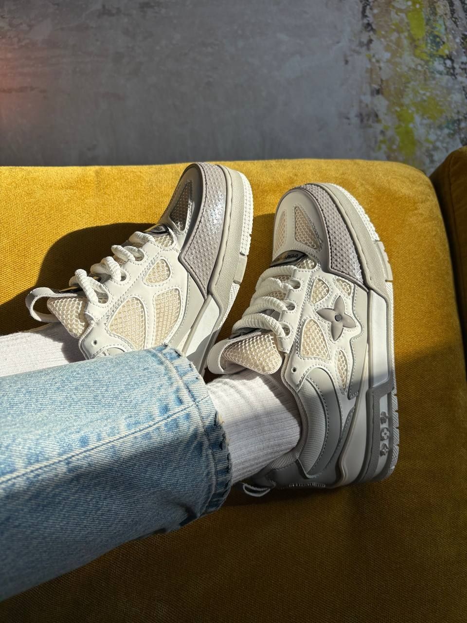 36-45 Louis Vuitton Skate Sneaker White Grey