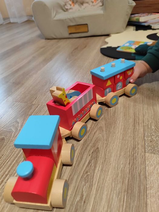 Trefl zabawka drewniana pociąg drewniany Train Africa