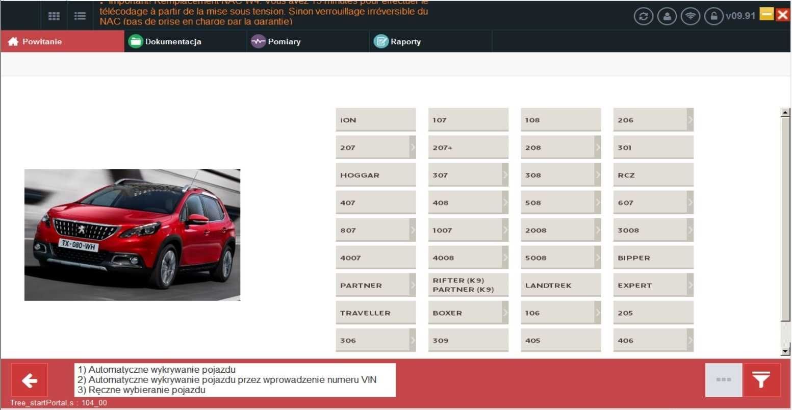 Diagbox 9.91 PL Diagnostyka Lexia Citroen Peugeot PP2000 Opel VMware