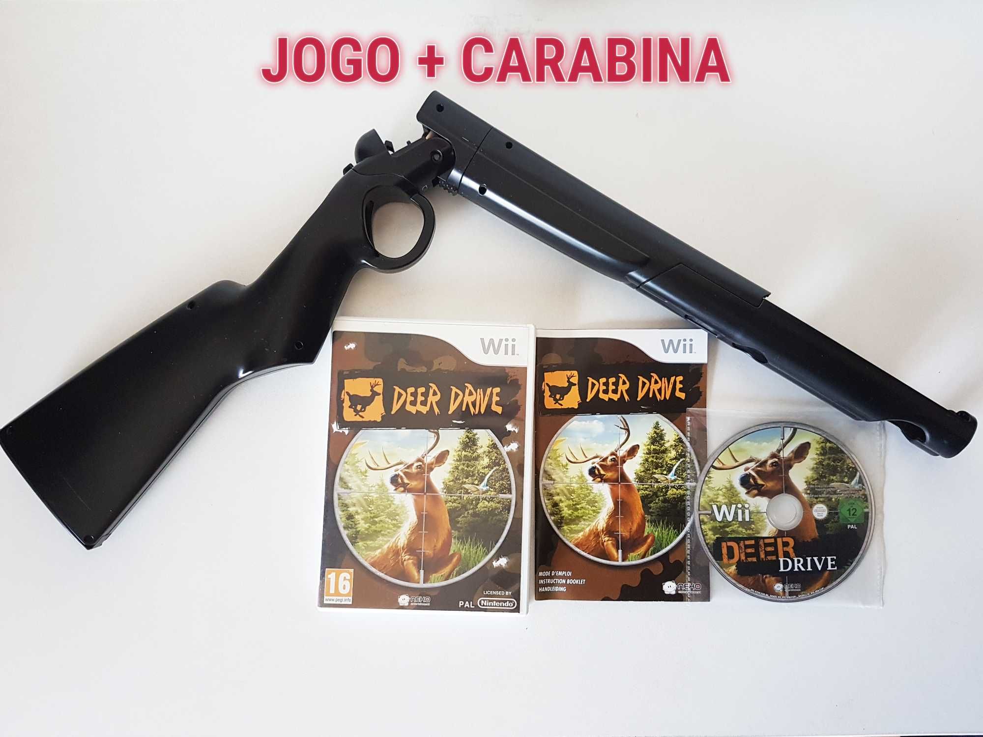 Deer Drive + Carabina Preta | Jogo de caça |  Nintendo WII *Completo*