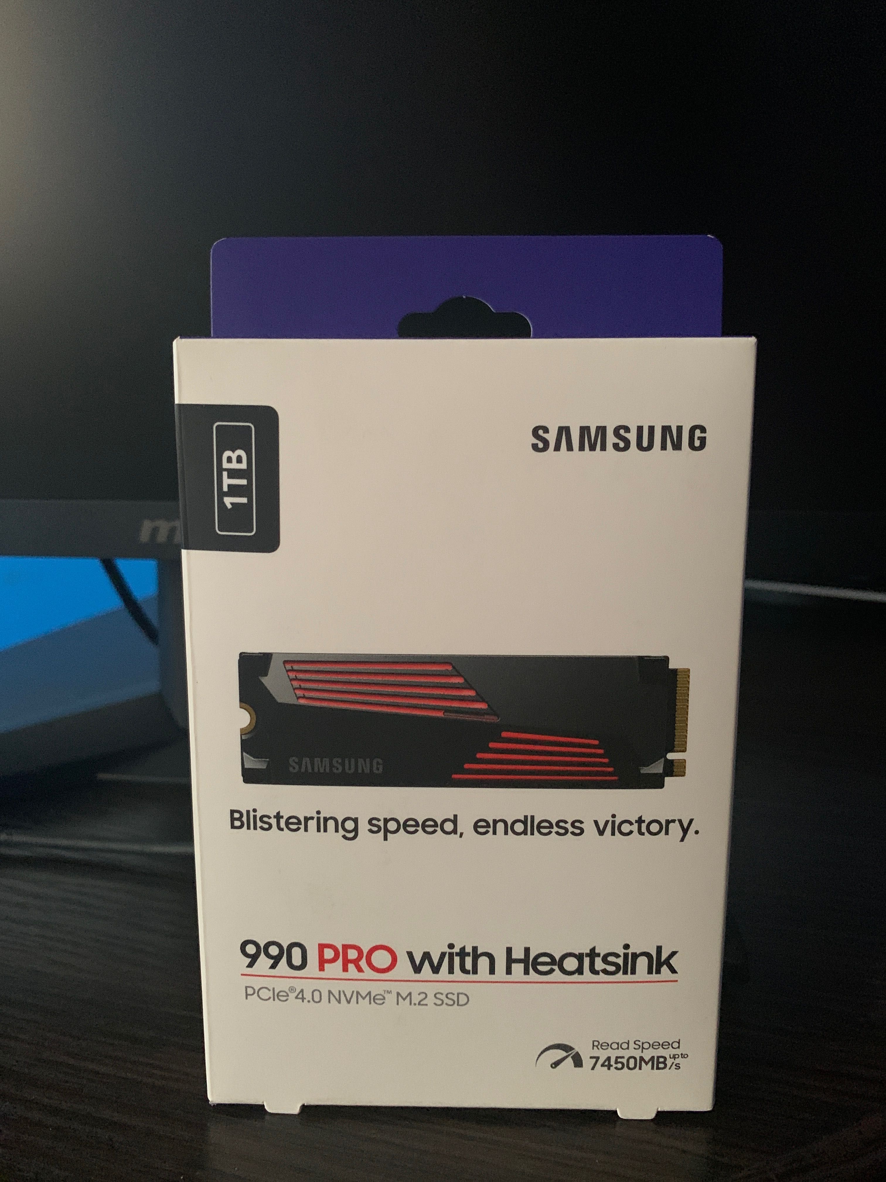SSD Samsung 990 pro with heatsink 1TB