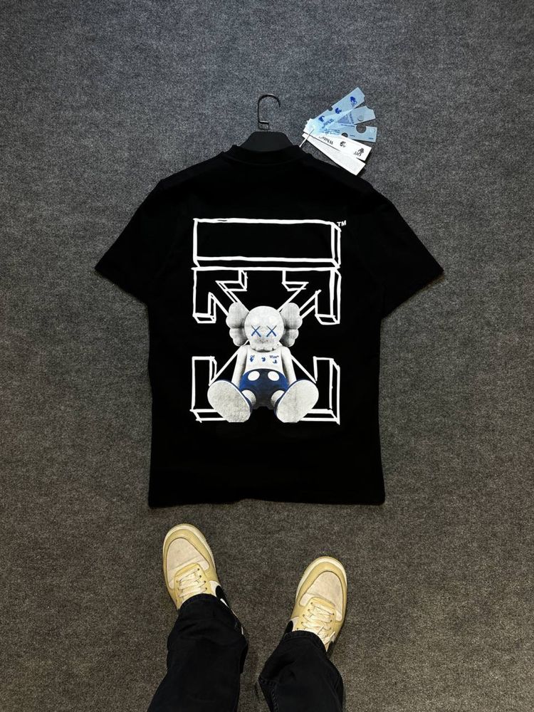 OFF-white x Kaws брендовая футболка мужская