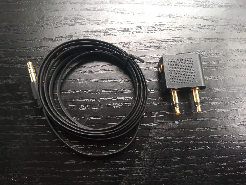Przejściówka Do Samolotu 2x Jack 3.5mm Mono Stereo Adapter