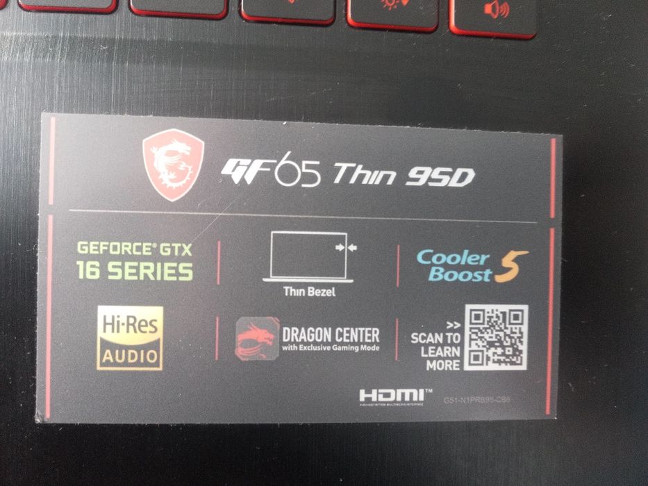 Ноутбук MSI GF 65