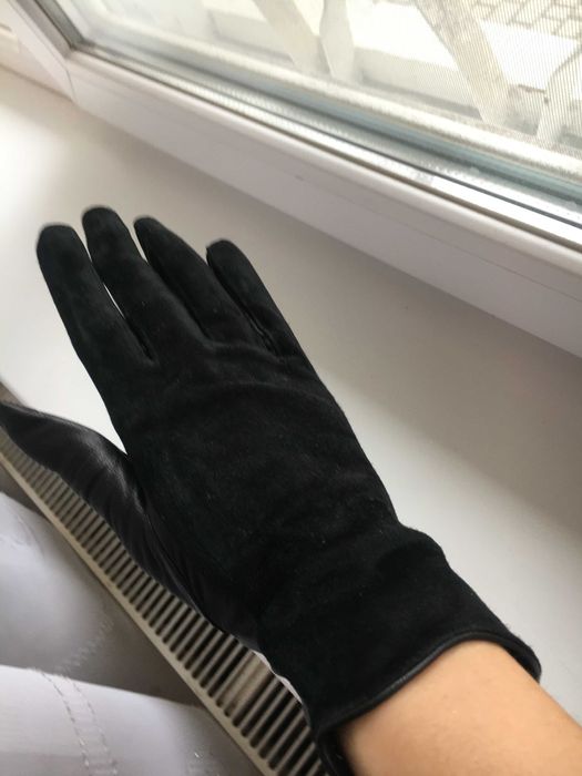 Перчатки L. Carvari. Кожа и замш натуральные. р.7