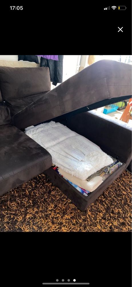 Sofa chaise long em L c/ arrumação