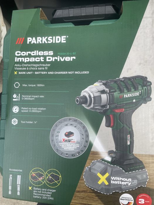 Акумуляторний ударний шурупокрут Parkside PDSSA 20 новий