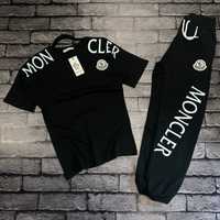 НОВИНКА 2024 женский черный костюм Moncler футболка+штаны s - xxl