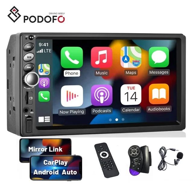 Rádio 2din 7 polegadas botões físicos e touch Bluetooth Carplay NOVO