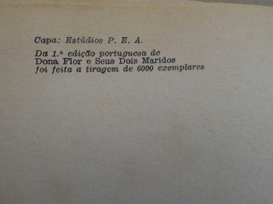 Dona Flor e os Seus Dois Maridos de Jorge Amado - 1ª Edição