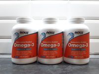 Now Foods, Omega-3 (500 капсул), омега-3, рыбий жир 180/120